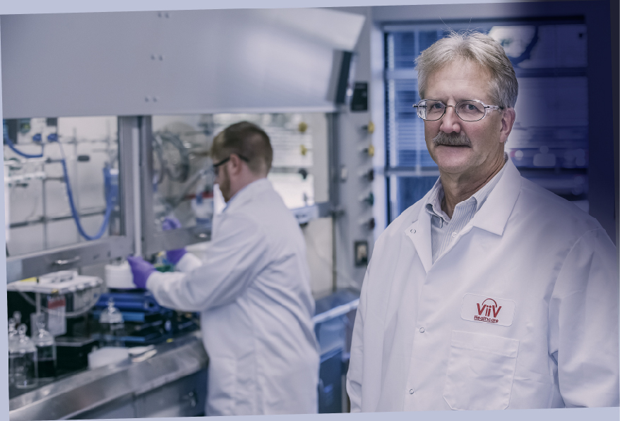 Scientist in a HIV laboratory